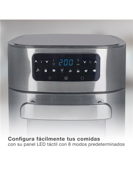 Friteuse à air de type four 10L Assane : Grande capacité, LED tactile et accessoires inclus