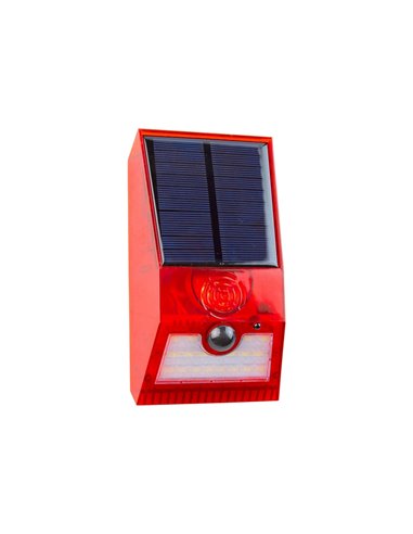 ALARMA SOLAR KORPASS 129DB Y LUZ LED 3W