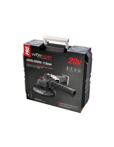 AMOLADORA PRO LITIO 115MM WORGRIP 20V SIN BATERÍA