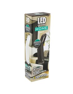 APLIQUE LED KORPASS RECARGABLE SENSOR 2W GRIS 2