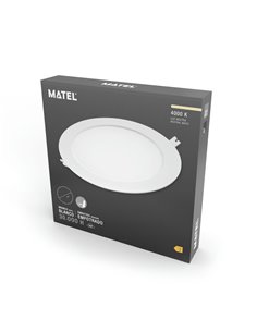 DOWNLIGHT LED MATEL PC BLANCO EMPOTRAR REDONDO 18W NEUTRA 2