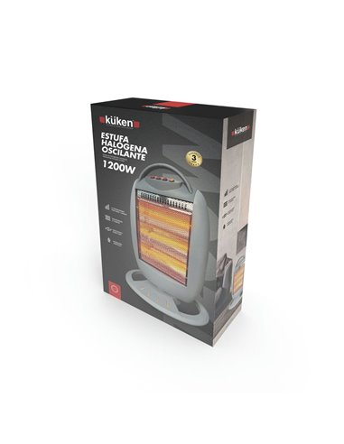 ESTUFA DE CUARZO OSCILANTE 3 BARRAS 400/800/1200W