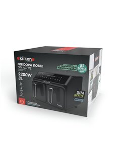 FREIDORA SIN ACEITE DOBLE DIGITAL KÜKEN 8 LITROS 2200W 2