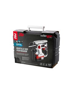 MARTILLO PERFORADOR BRUSHLESS 20V 1 BATERÍA 4.0AH WORGRIP 2