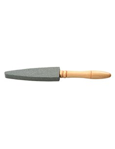 PIEDRA AFILAR OVALADA STEIN 14CM CON MANGO MADERA