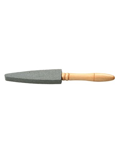 PIEDRA AFILAR OVALADA STEIN 14CM CON MANGO MADERA