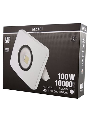 PROYECTOR LED MATEL BLANCO IP65 100W FRÍA