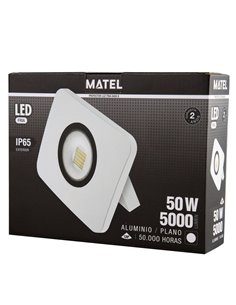 PROYECTOR LED MATEL BLANCO IP65 50W FRÍA 2
