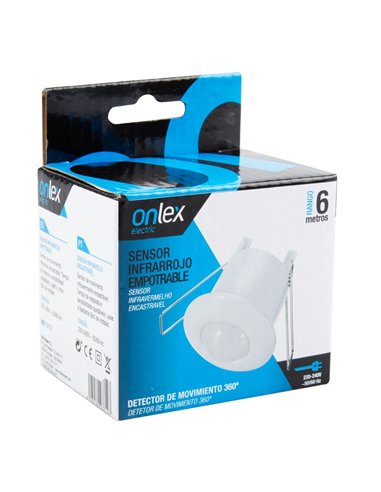 SENSOR INFRARROJO EMPOTRABLE 360º ONLEX