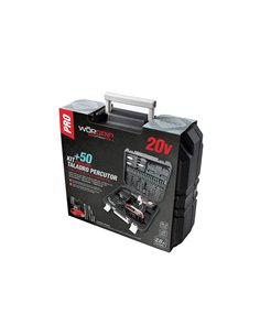TALADRO PERCUTOR WORGRIP 20V 1 BATERÍA 2.0AH 50 ACCESORIOS 2