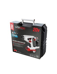 TALADRO SDS PERFORADOR BRUSHLESS 4.0AH WORGRIP 20V 2