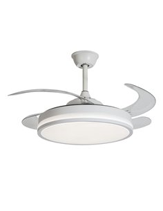 VENTILADOR DE TECHO KÜKEN BLANCO ASPAS RETRÁCTILES