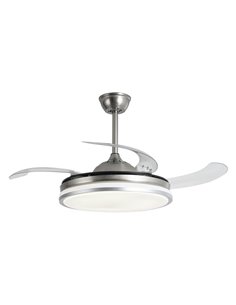 VENTILADOR DE TECHO KÜKEN CROMADO ASPAS RETRÁCTILES