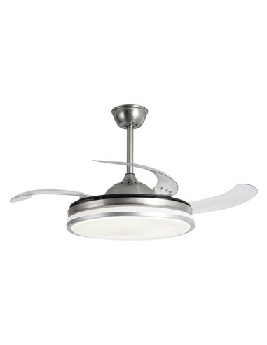VENTILADOR DE TECHO KÜKEN CROMADO ASPAS RETRÁCTILES