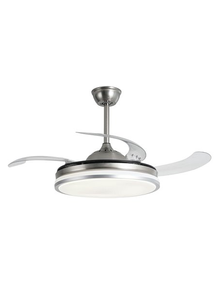 VENTILADOR DE TECHO KÜKEN CROMADO ASPAS RETRÁCTILES