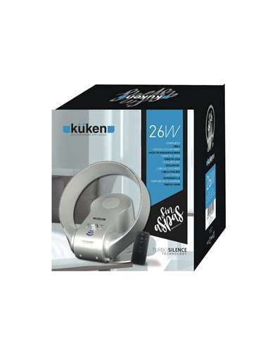 VENTILADOR SIN ASPAS SOBREMESA/PARED 26W KÜKEN