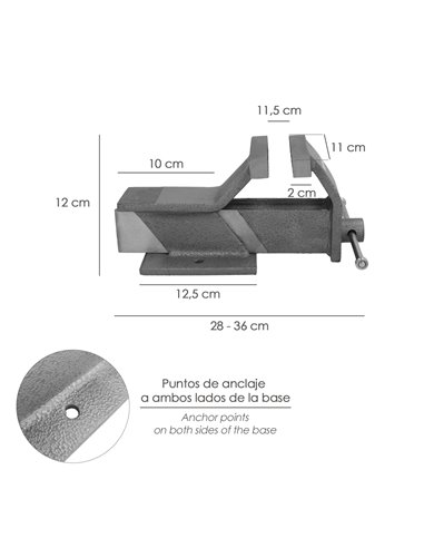 Tornillo Banco Acero 100 mm. Banco De Mesa, Tornillo Sujeción, Abrazadera De Banco