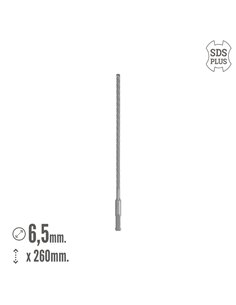 Broca Sds Plus 8 Filos Cortantes Especial Para Hormigon Armado Ø 6,5 x 260 mm. Broca Paredes, Broca Cimientos, Broca Muros 2