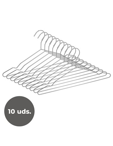 Percha Fina Acero Inoxidable 420 mm. (Pack 10p)