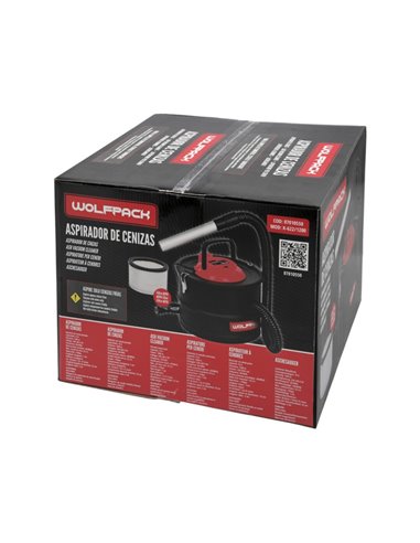 Aspirador Cenizas Wolfpack 1200 Watt. 15 Litros