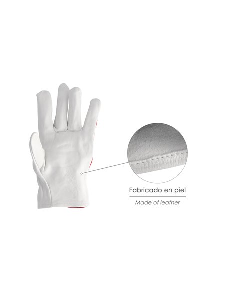 Guantes Piel / Lona Con Colgador 8" Guantes De Trabajo, Guantes De Protección (Par)