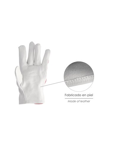 Guantes Piel / Lona Con Colgador 9" Guantes De Trabajo, Guantes De Protección (Par)