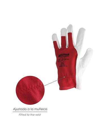 Guantes Piel / Lona Con Colgador 10" Guantes De Trabajo, Guantes De Protección (Par)