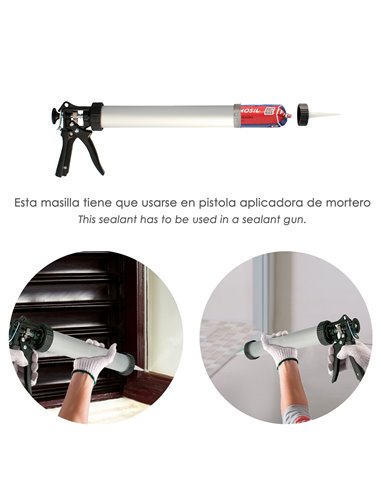Masilla Poliuretano Blanca Bolsa 600 Ml. Sellador Poliuretano, Sellador Cemento, Ladrillo, Cerámica, Metales