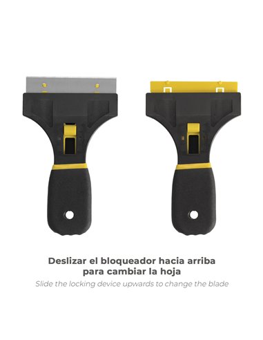 Rascavidrios Profesional Retractil Mango Soft Touch Hoja 90 mm.