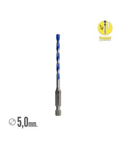 Broca Universal Hexagonal  Ø 5,0 mm. (Blister 1 pieza) 2