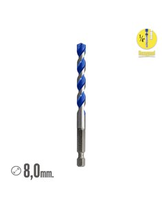 Broca Universal Hexagonal  Ø 8,0 mm. (Blister 1 pieza) 2