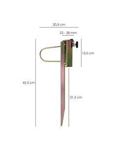 Pincho Acero Sombrilla Playa 48cm 2