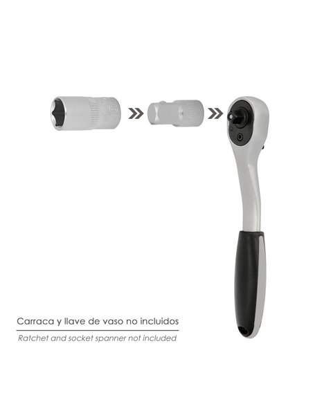 Adaptador Aumentador 1/4" Hembra 3/8" Macho