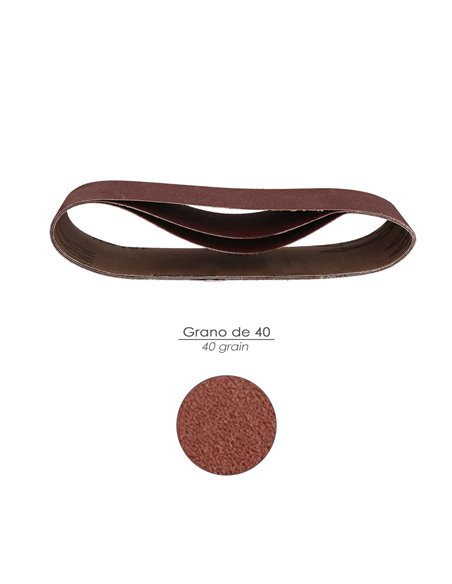 Lija Recambio Banda  75x533 mm. Grano  40 (3 Piezas)