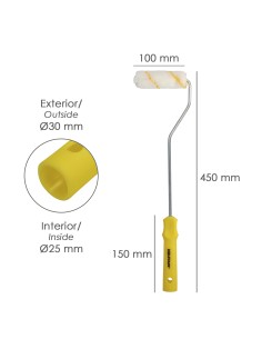 Rodillo Poliamida Pintura Paredes y Techos Esmalte Acrilico Ancho 100 mm. Rodillo Pintar, Rodillo Pintura, Rodillo Esmalte, 2