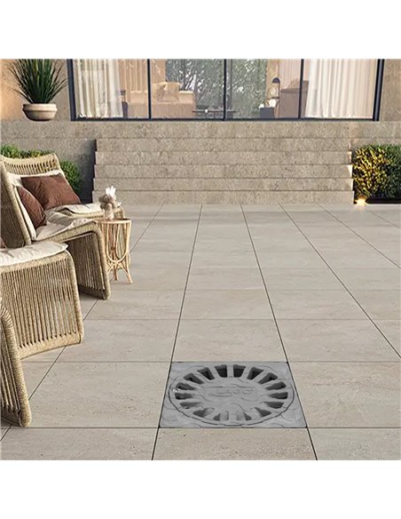Sumidero Sifónico Pvc  25x25 cm. Salida De Ø 90 / 110 mm. desagüe, Desaguadero, Tragadero, Alcantarilla,