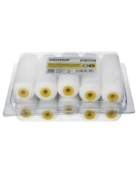 Rodillo Espuma Recambio Para Esmalte Acrilico 100 mm.  Set 10 Rodillos. Rodillo Espuma, Rodillo Pintura Acrilica