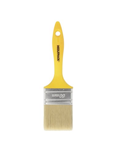 Paletina Profesional Cerda Blanca Ancho 60 mm. Cerdas Naturales Mango Plastico Ergonomico, Brocha Pintor, Pincel Pintura