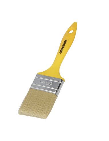 Paletina Profesional Cerda Blanca Ancho 60 mm. Cerdas Naturales Mango Plastico Ergonomico, Brocha Pintor, Pincel Pintura