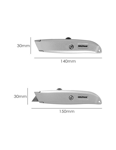 Cuchillo Hoja Trapezoidal Retráctil Acero Sk5
