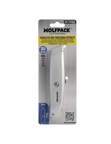 Cuchillo Hoja Trapezoidal Retráctil Acero Sk5