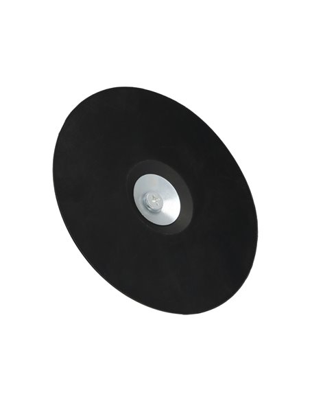 Plato Taladro Nylon Ø 125 mm. Con Espiga Ø 6 mm. Disco Plástico Para Bonete