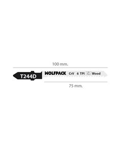 Hojas Sierra Calar Para Madera Corte Grueso 5 Piezas. Hoja Cromo Vanadio 58. Vastago T Universal 2