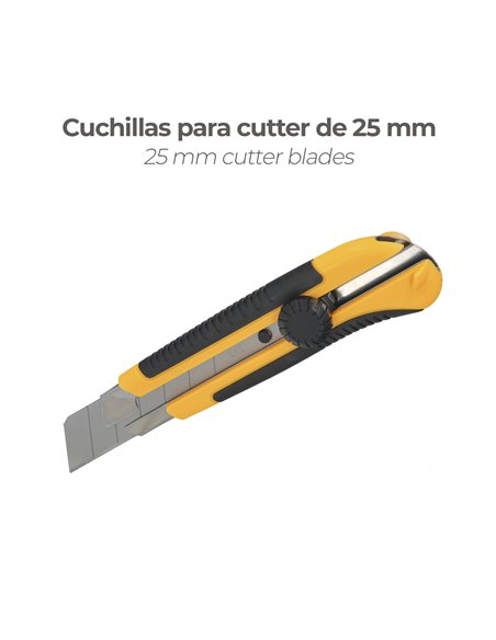 Hoja Cutter 18 mm. (Estuche 10 Piezas) Acero al Carbono.