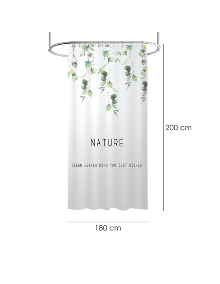 Cortina Ducha Nature 180x200 cm. Impermeable