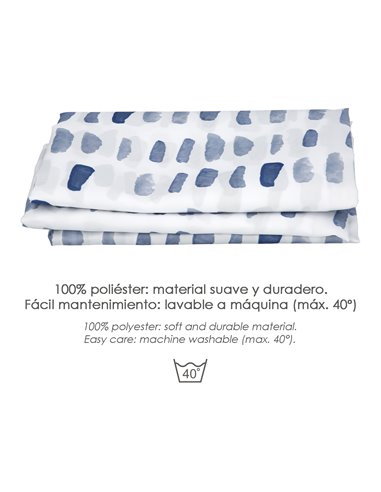 Cortina Ducha Matrix Azul 180x200 cm. Impermeable