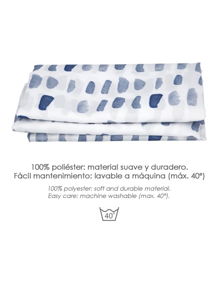 Cortina Ducha Matrix Azul 180x200 cm. Impermeable