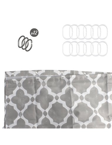 Cortina Ducha Vintage 180x200 cm. Impermeable