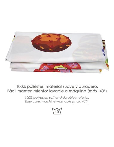 Cortina Ducha Donuts 180x200 cm. Impermeable