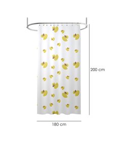 Cortina Ducha Patitos 180x200 cm. Impermeable 2